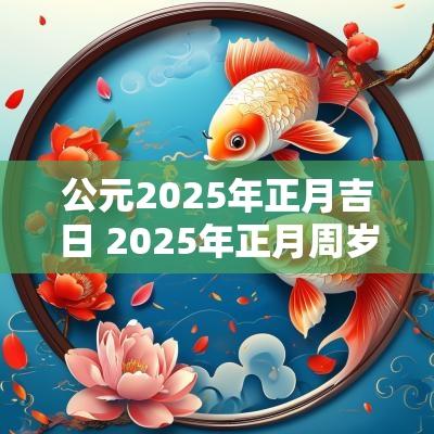公元2025年正月吉日 2025年正月周岁吉日