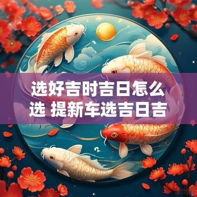 选好吉时吉日怎么选 提新车选吉日吉时