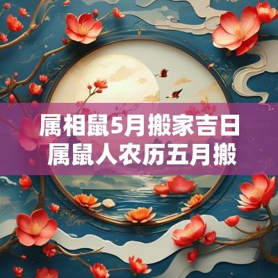属相鼠5月搬家吉日 属鼠人农历五月搬家吉日