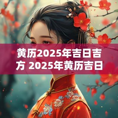 黄历2025年吉日吉方 2025年黄历吉日入伙