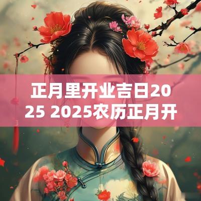 正月里开业吉日2025 2025农历正月开张吉日