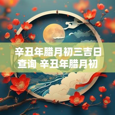 辛丑年腊月初三吉日查询 辛丑年腊月初三