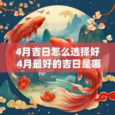 4月吉日怎么选择好 4月最好的吉日是哪天