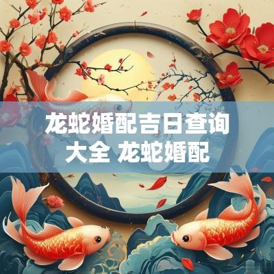 龙蛇婚配吉日查询大全 龙蛇婚配