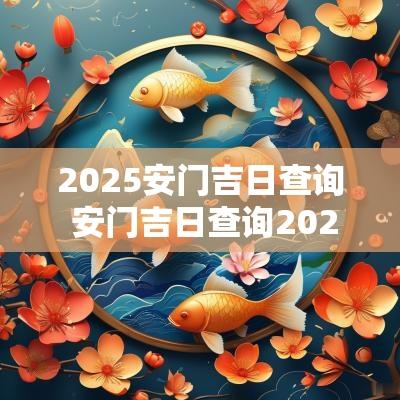 2025安门吉日查询 安门吉日查询2025年哪一天
