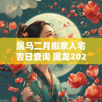 属马二月搬家入宅吉日查询 属龙2025最佳入宅吉日
