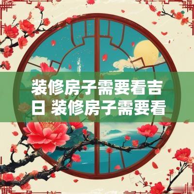 装修房子需要看吉日 装修房子需要看吉日吗