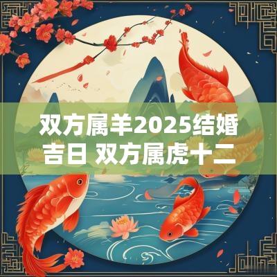 双方属羊2025结婚吉日 双方属虎十二月结婚日子