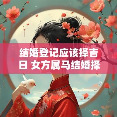 结婚登记应该择吉日 女方属马结婚择吉日