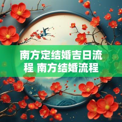 南方定结婚吉日流程 南方结婚流程