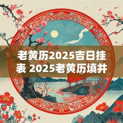老黄历2025吉日挂表 2025老黄历填井吉日