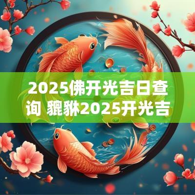 2025佛开光吉日查询 貔貅2025开光吉日