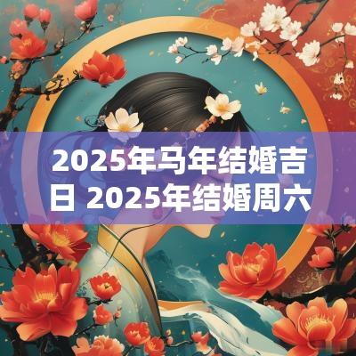 2025年马年结婚吉日 2025年结婚周六周日吉日一览表