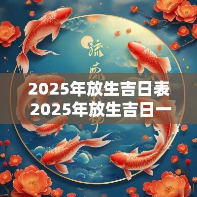2025年放生吉日表 2025年放生吉日一览表