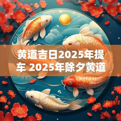 黄道吉日2025年提车 2025年除夕黄道吉日