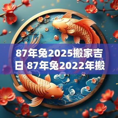 87年兔2025搬家吉日 87年兔2025年搬家黄道吉日