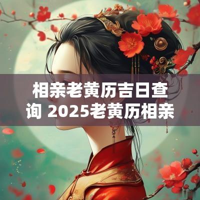 相亲老黄历吉日查询 2025老黄历相亲吉日