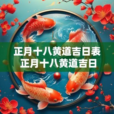 正月十八黄道吉日表 正月十八黄道吉日读音