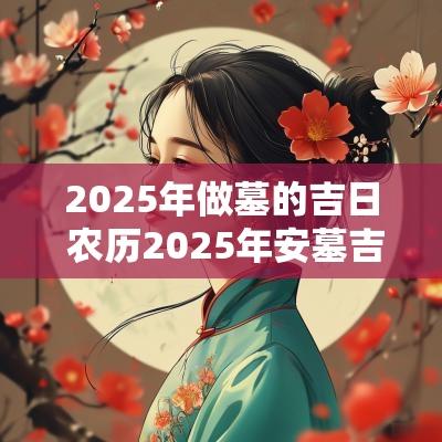 2025年做墓的吉日 农历2025年安墓吉日