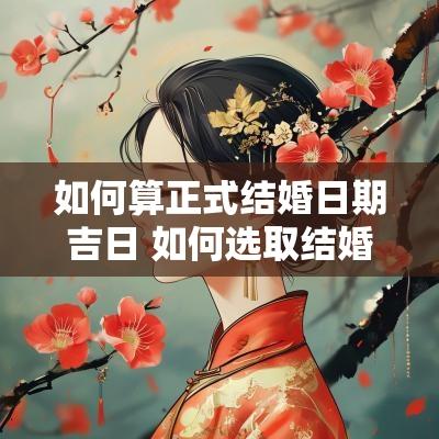 如何算正式结婚日期吉日 如何选取结婚吉日日期和时间