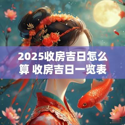 2025收房吉日怎么算 收房吉日一览表
