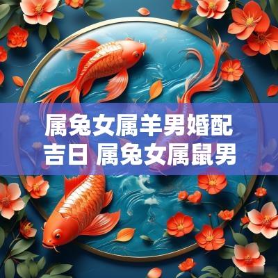 属兔女属羊男婚配吉日 属兔女属鼠男婚配