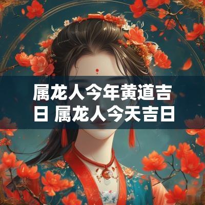 属龙人今年黄道吉日 属龙人今天吉日吉时