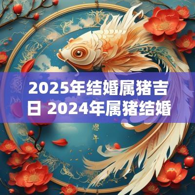 2025年结婚属猪吉日 2025年属猪结婚吉日一览表