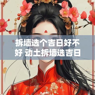 拆墙选个吉日好不好 动土拆墙选吉日