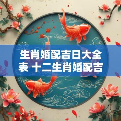 生肖婚配吉日大全表 十二生肖婚配吉日表查询