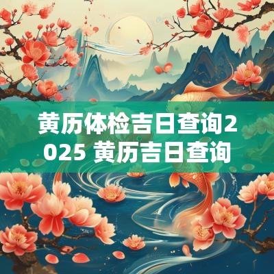 黄历体检吉日查询2025 黄历吉日查询2025正月