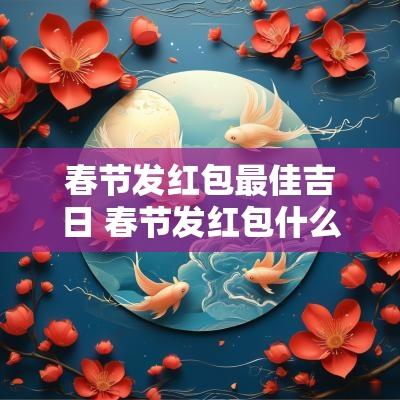 春节发红包最佳吉日 春节发红包什么时候发