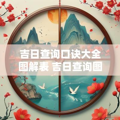 吉日查询口诀大全图解表 吉日查询图片