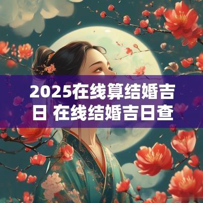 2025在线算结婚吉日 在线结婚吉日查询2025