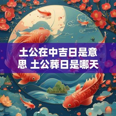 土公在中吉日是意思 土公葬日是哪天