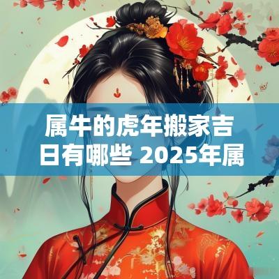 属牛的蛇年搬家吉日有哪些 2025年属牛的搬家吉日