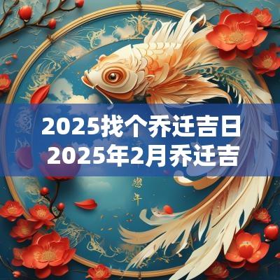 2025找个乔迁吉日 2025年2月乔迁吉日有哪几天