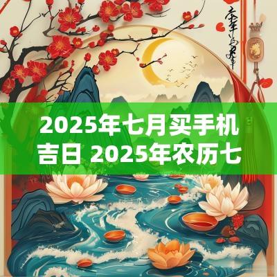 2025年七月买手机吉日 2025年农历七月吉日有哪些