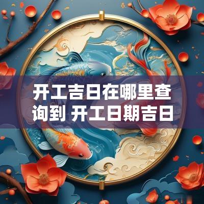 开工吉日在哪里查询到 开工日期吉日查询表2025