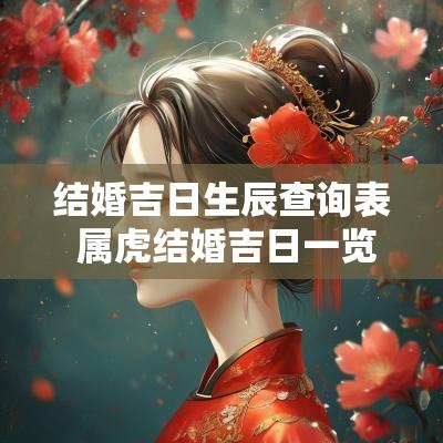 结婚吉日生辰查询表 属虎结婚吉日一览表