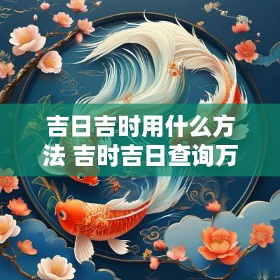 吉日吉时用什么方法 吉时吉日查询万年历