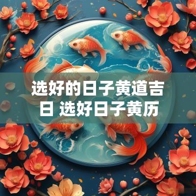 选好的日子黄道吉日 选好日子黄历