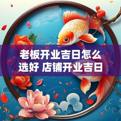 老板开业吉日怎么选好 店铺开业吉日吉时查询