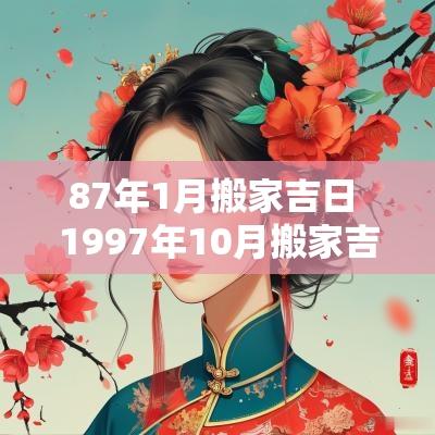 87年1月搬家吉日 1997年10月搬家吉日