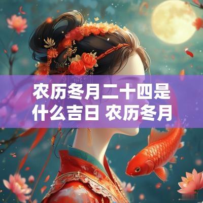 农历冬月二十四是什么吉日 农历冬月二十四是黄道吉日吗