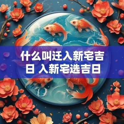 什么叫迁入新宅吉日 入新宅选吉日