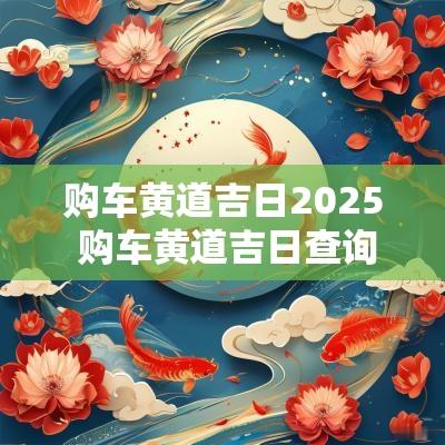 购车黄道吉日2025 购车黄道吉日查询2025