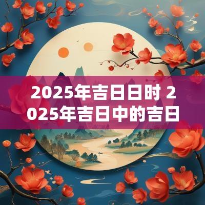 2025年吉日日时 2025年吉日中的吉日