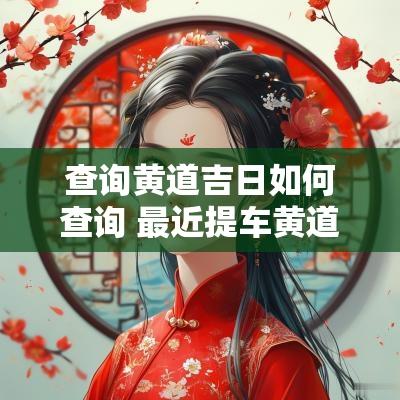 查询黄道吉日如何查询 最近提车黄道吉日查询