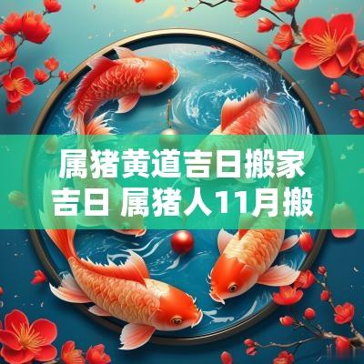 属猪黄道吉日搬家吉日 属猪人11月搬家的吉日